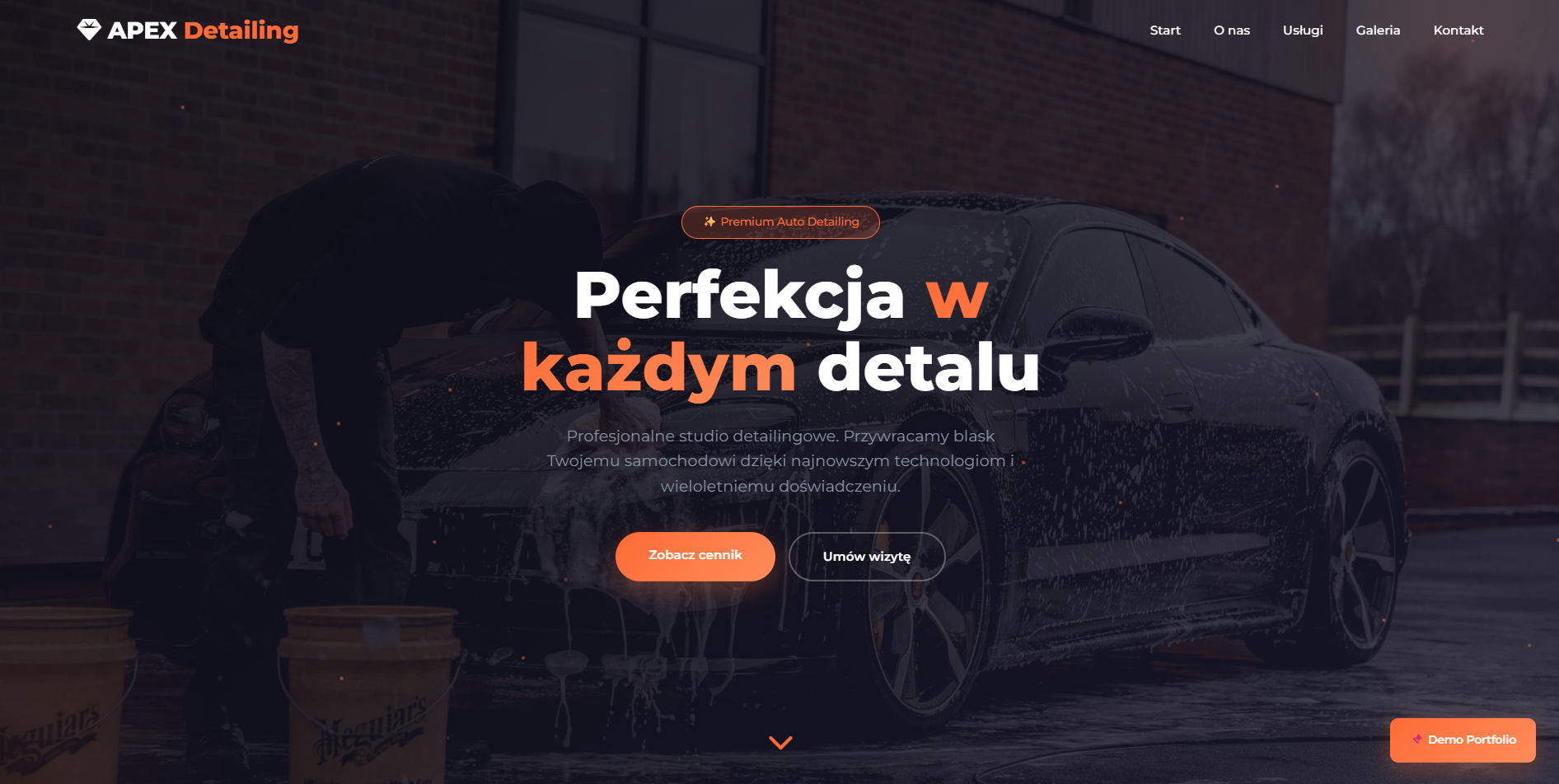 Detailing Apex - podglad projektu strony internetowej