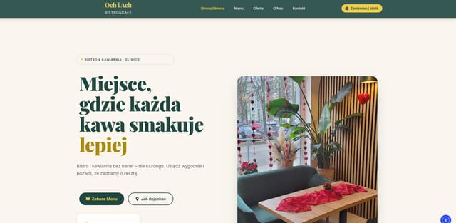 Strona Kawiarnia Ochiach zaprojektowana przez Alyxa